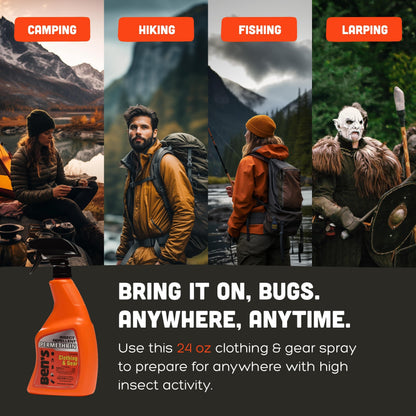 Ben's Clothing & Gear Insect Repellent – Permethrin Spray for Clothes & Gear, Up to 6 Weeks, 24 oz (Pack of 2)