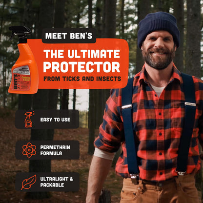 Ben's Clothing & Gear Insect Repellent – Permethrin Spray for Clothes & Gear, Up to 6 Weeks, 24 oz (Pack of 2)