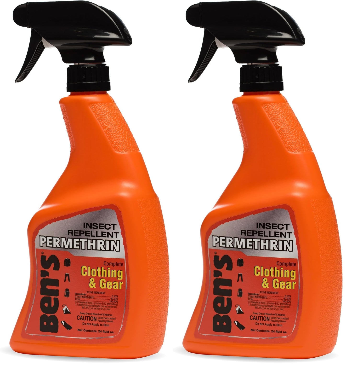 Ben's Clothing & Gear Insect Repellent – Permethrin Spray for Clothes & Gear, Up to 6 Weeks, 24 oz (Pack of 2)