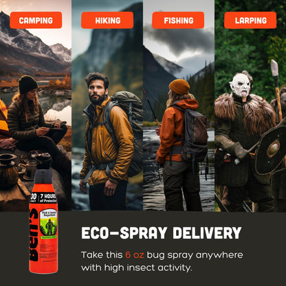Ben's Tick & Insect Repellent Eco Spray – 30% DEET, Up to 7 Hours, Fragrance-Free, 6 oz (2 Pack)