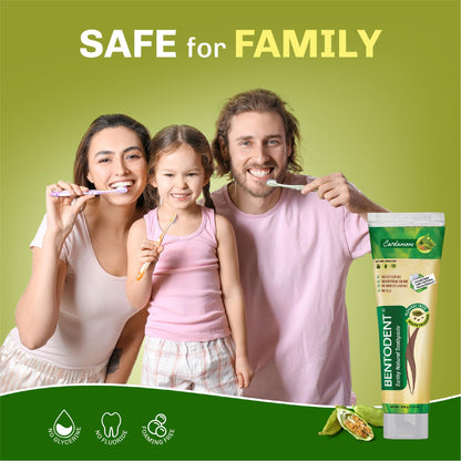 Bentodent Fluoride-Free Remineralizing Bentonite Toothpaste with Cardamom – Mint-Free, 3.52 oz