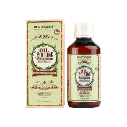 Bentodent Coconut Oil Pulling Mouthwash with Neem & Mint – 6 oz
