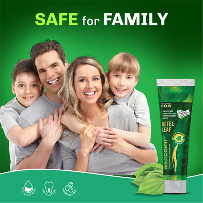 Bentodent Fluoride-Free Remineralizing Toothpaste – Organic Bentonite Clay & Betel Leaf | SLS-Free, Vegan
