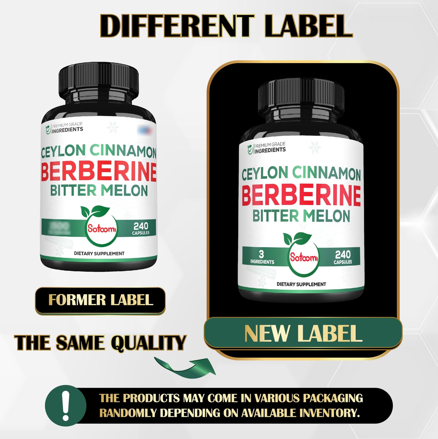 Berberine 1500mg with Organic Cinnamon Bark & Bitter Melon – 240 Vegan Capsules (80 Servings)