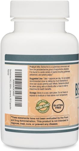Berberine 500mg 60 Capsules – AMPK Activator for Cardiovascular Health