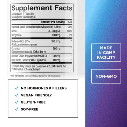 Berberine 500mg Capsules – Dr. Emil Nutrition | Made in USA | 30-Day Supply