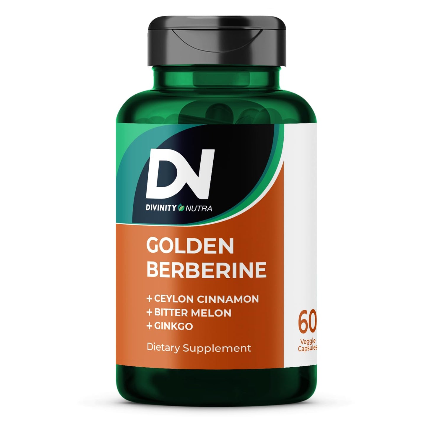 Berberine Supplement with Bitter Melon, Ginkgo Biloba & Ceylon Cinnamon – 60 Capsules, Vegan, Made in USA