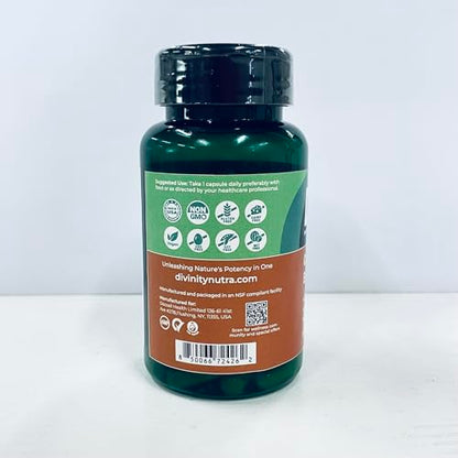 Berberine Supplement with Bitter Melon, Ginkgo Biloba & Ceylon Cinnamon – 60 Capsules, Vegan, Made in USA
