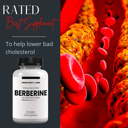 Research Labs Berberine 1500mg High Absorption – 180 Capsules | BerberQuil™