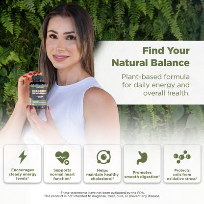 Gade Nutrition Berberine with Ceylon Cinnamon | Berberine HCl 1200 mg | USA Made