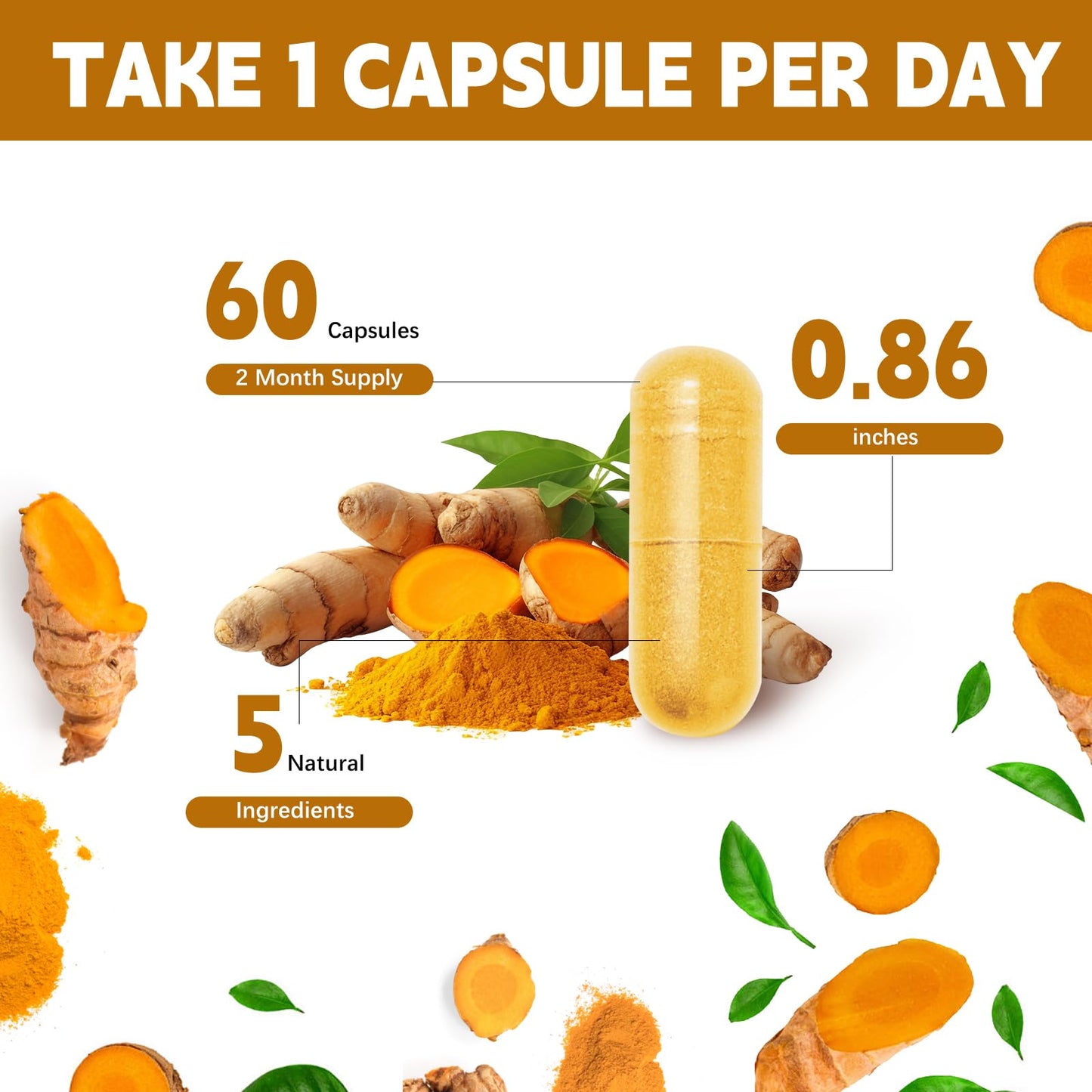 Turmeric Curcumin with Black Pepper & Ginger – Berberine & Ceylon Cinnamon | 60 Capsules