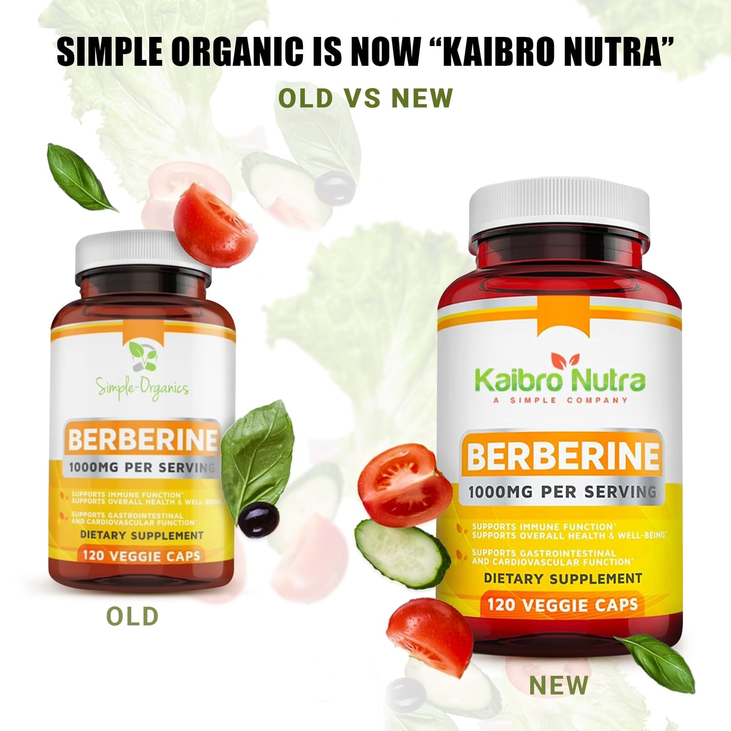 Kaibro Nutra Berberine 1000mg Supplement – Immune, Glucose & Circulatory Health | Vegan & Gluten-Free, 120 Capsules