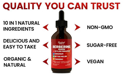 Berberine Drops with Ceylon Cinnamon - Immune & Metabolic Support (4 oz)