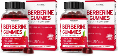 Berberine Gummies with Ceylon Cinnamon (1,200mg) – Sugar-Free, 60 Count, Pack of 2 | Made in USA, Third-Party Tested