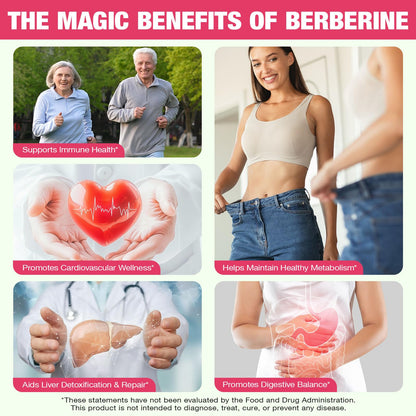 CSDLQNF Berberine Gummies with Cinnamon & Milk Thistle – Sugar-Free Watermelon (60 Count)