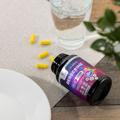 Berberine HCL 1200mg - High Absorption Capsule for Heart Health & Immune Support | Vegan, Gluten-Free, Non-GMO | 120 Veggie Capsules