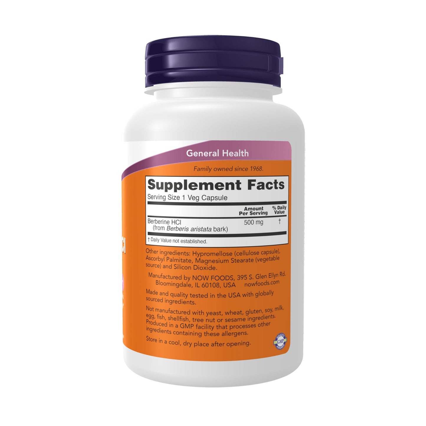NOW Berberine HCL 500 mg – Supports Glucose Metabolism, 90 Veg Capsules