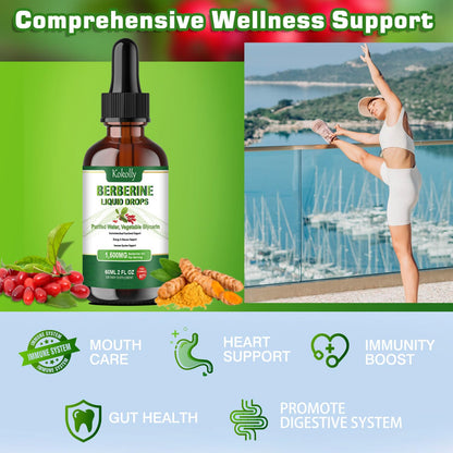 Berberine HCL Liquid Drops 1500mg | Metabolism & Immune Support