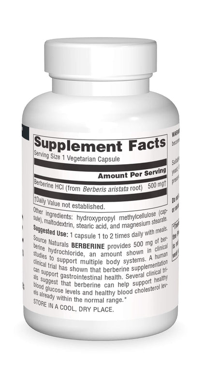 Source Naturals Berberine Vegetable Capsule - GI Support - 120 Veg Caps