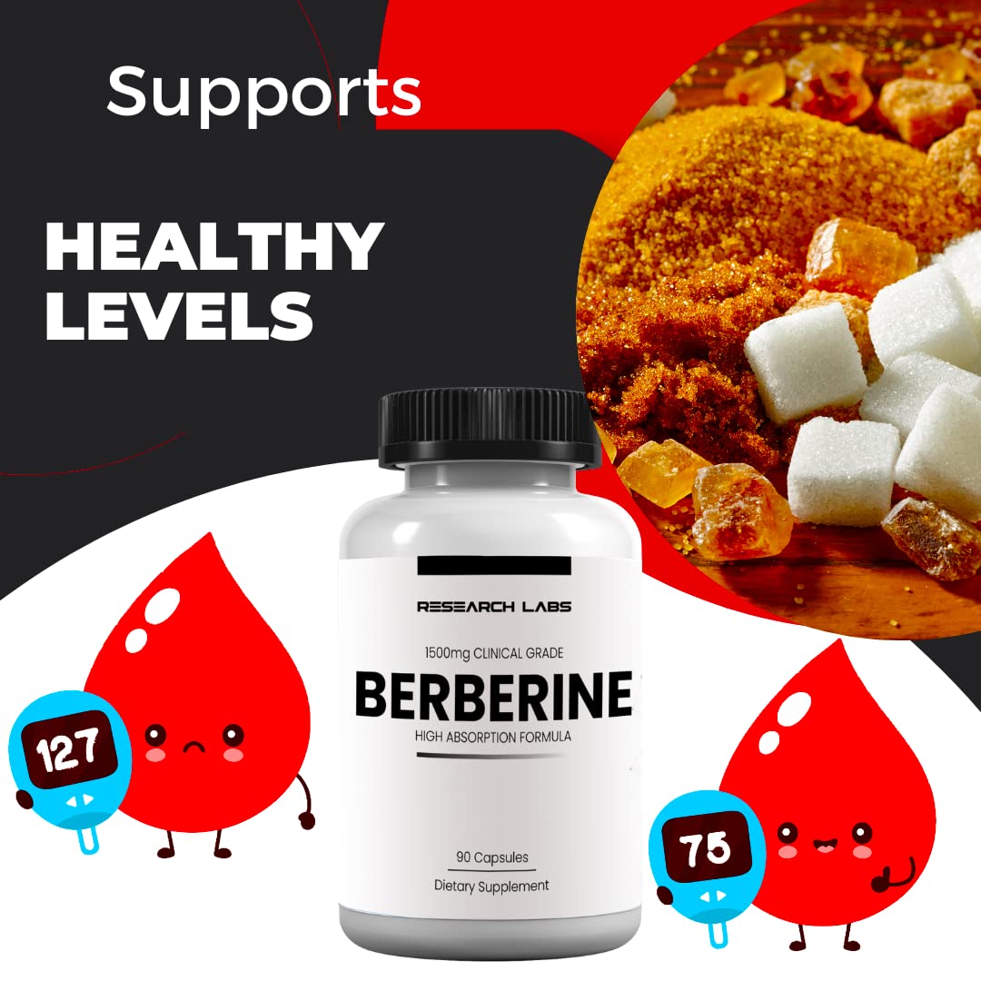 Research Labs Berberine 1500mg High Absorption – 180 Capsules | BerberQuil™