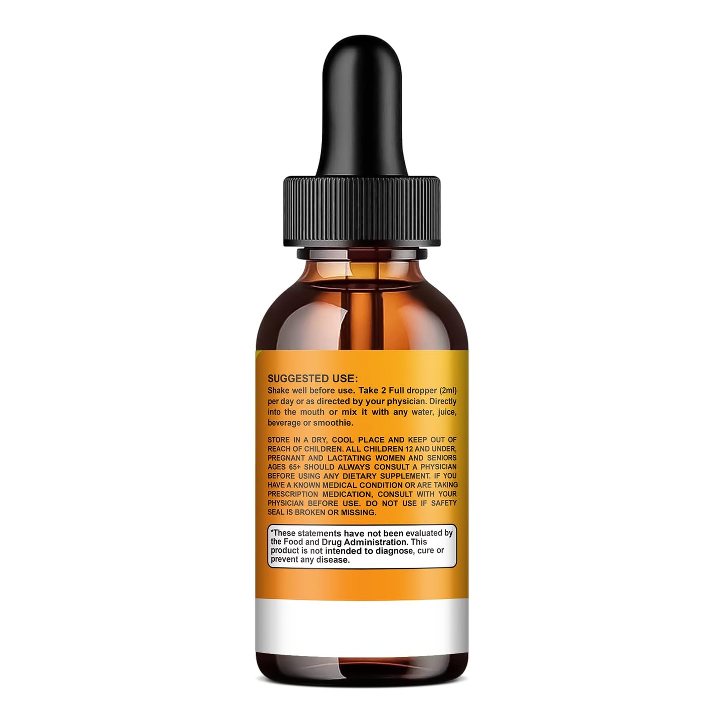 Berberine Liquid Drops 1500mg with Cinnamon & Pineapple Flavor – 2 Fl Oz