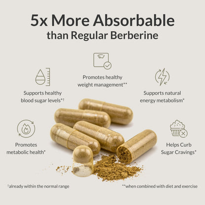 BIOptimizers Berberine Supplement - Weight Loss & Glucose Support (Vegetarian, Gluten & Soy Free)