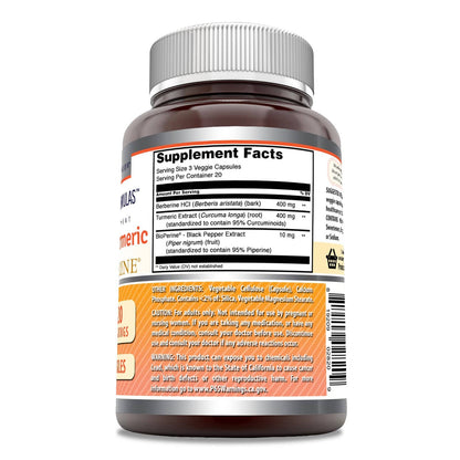Amazing Formulas Berberine Turmeric & Bioperine 800mg – 60 Veggie Capsules