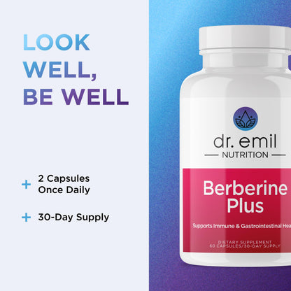 Berberine 500mg Capsules – Dr. Emil Nutrition | Made in USA | 30-Day Supply