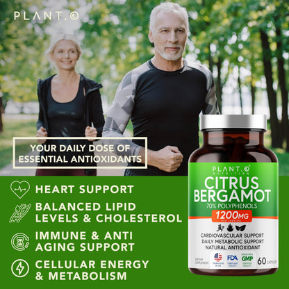 Plant.O Citrus Bergamot 1200mg – 70% Polyphenols | Heart Health