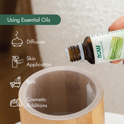 NOW Essential Oils Organic Bergamot Oil — 100% Pure, Cold-Pressed, Sweet Citrus Aroma, 1 oz