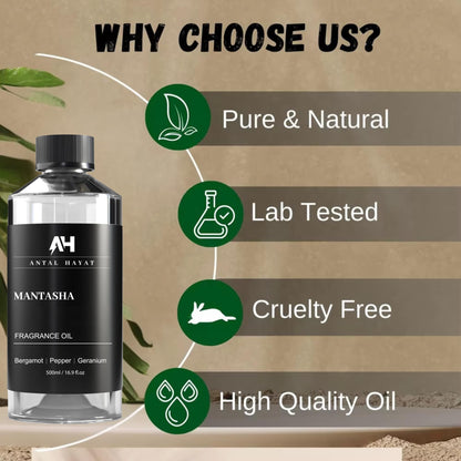 Mantasha 500ml Diffuser Oil – Sauvage-Inspired Bergamot, Pepper & Geranium
