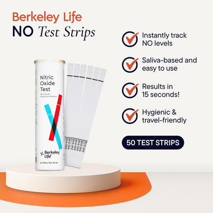 Berkely Life Nitric Oxide Test Strips – At-Home Saliva Test Kit (50 Strips)
