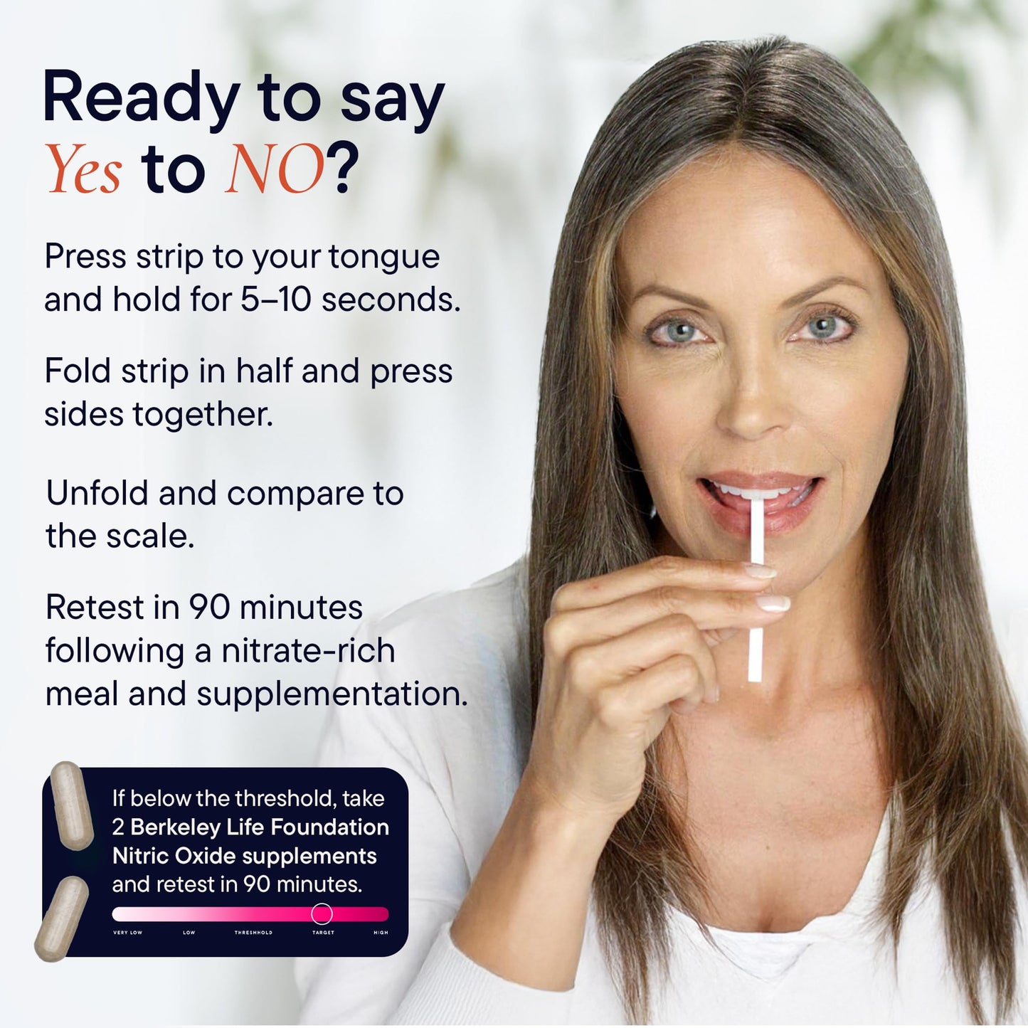 Berkely Life Nitric Oxide Test Strips – At-Home Saliva Test Kit (50 Strips)