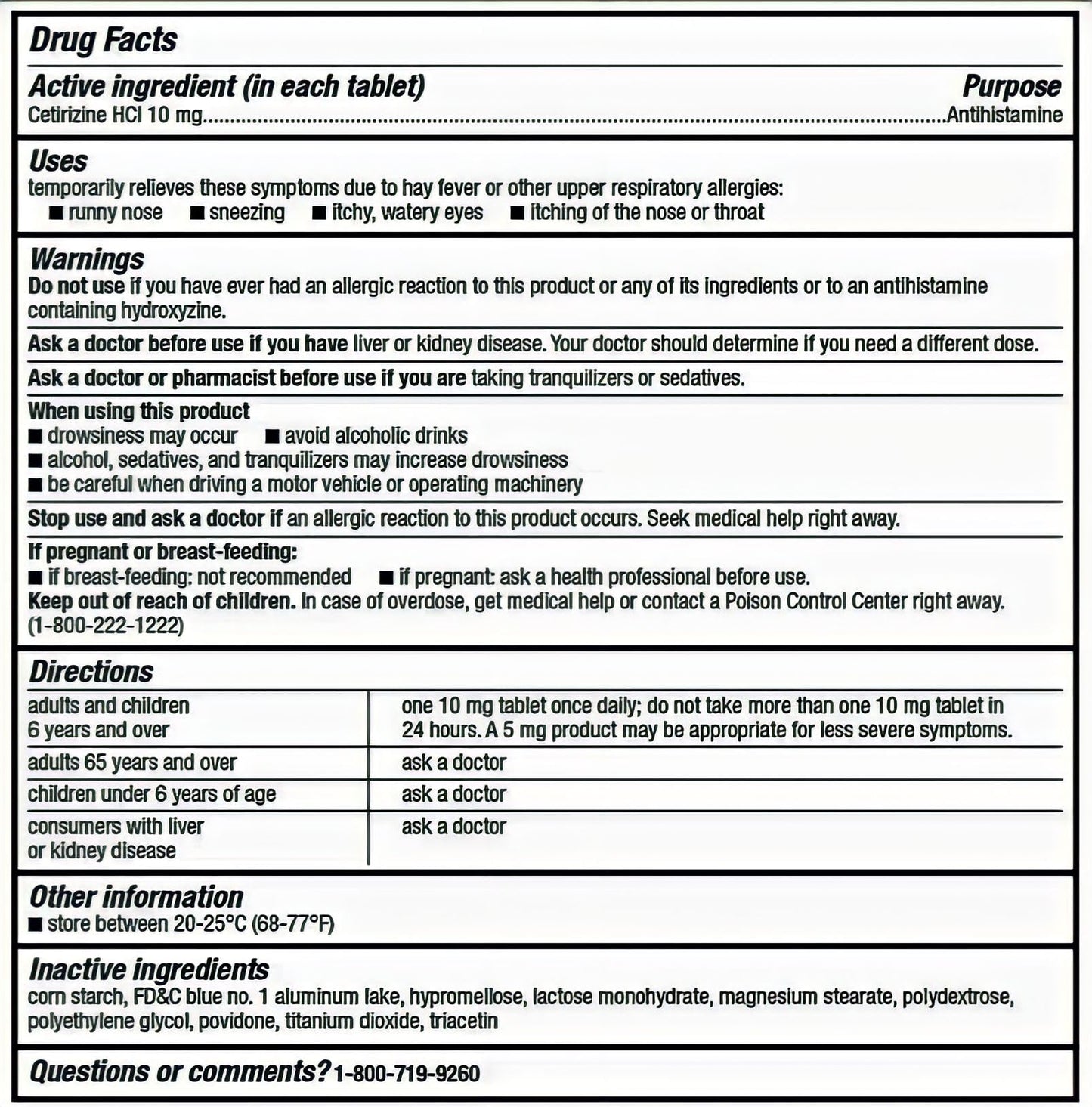 berkley jensen 24 Hour Allergy Relief (365-Count) - 10 mg Cetirizine Hydrochloride Antihistamine