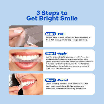Berlix Teeth Whitening Strips - 32 Count (16 Treatments) | Enamel Safe & Gentle