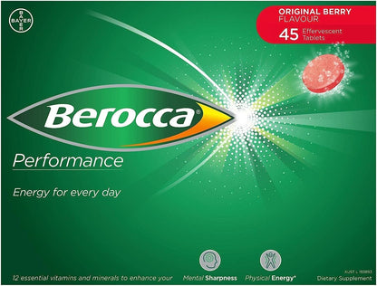Berocca Performance Original Berry - 45 Effervescent Tablets | Energy & Focus