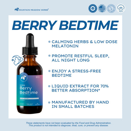 Berry Bedtime Drops for Kids – Melatonin & Herbal Sleep Support (2 oz) | Mountain Meadow Herbs