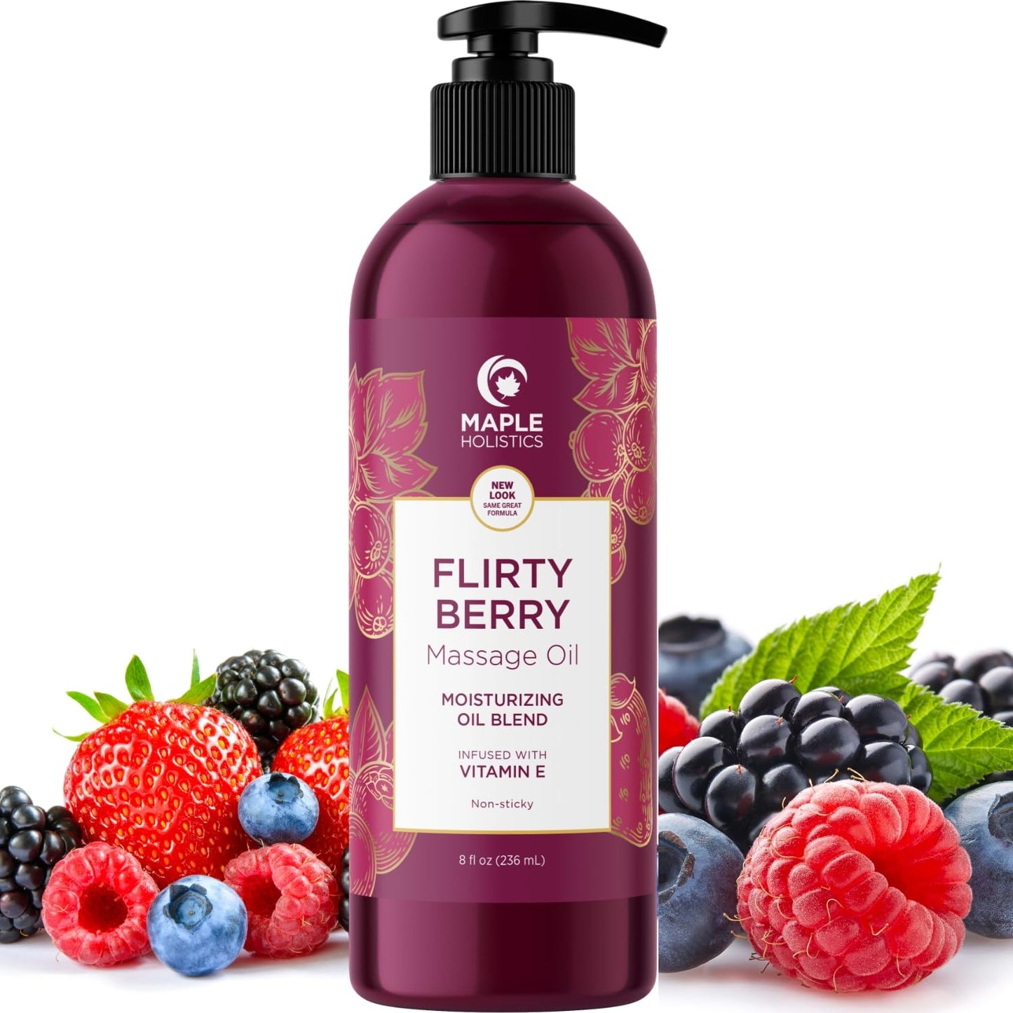 Berry Sensual Massage Oil for Couples – Vegan, Non-GMO, Gluten Free