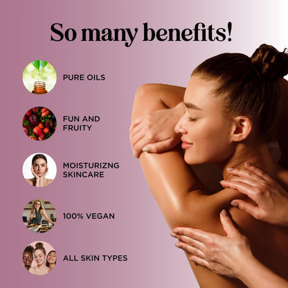 Berry Sensual Massage Oil for Couples – Vegan, Non-GMO, Gluten Free
