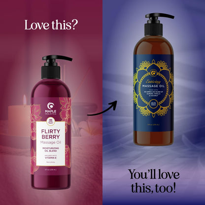 Berry Sensual Massage Oil for Couples – Vegan, Non-GMO, Gluten Free