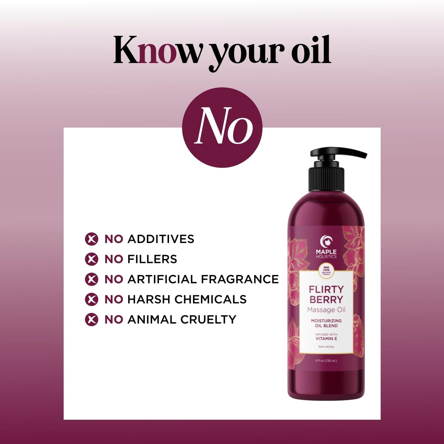Berry Sensual Massage Oil for Couples – Vegan, Non-GMO, Gluten Free