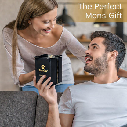 Bersiler Scented Candles for Men - Vanilla Soy Candle, Masculine Black Candles