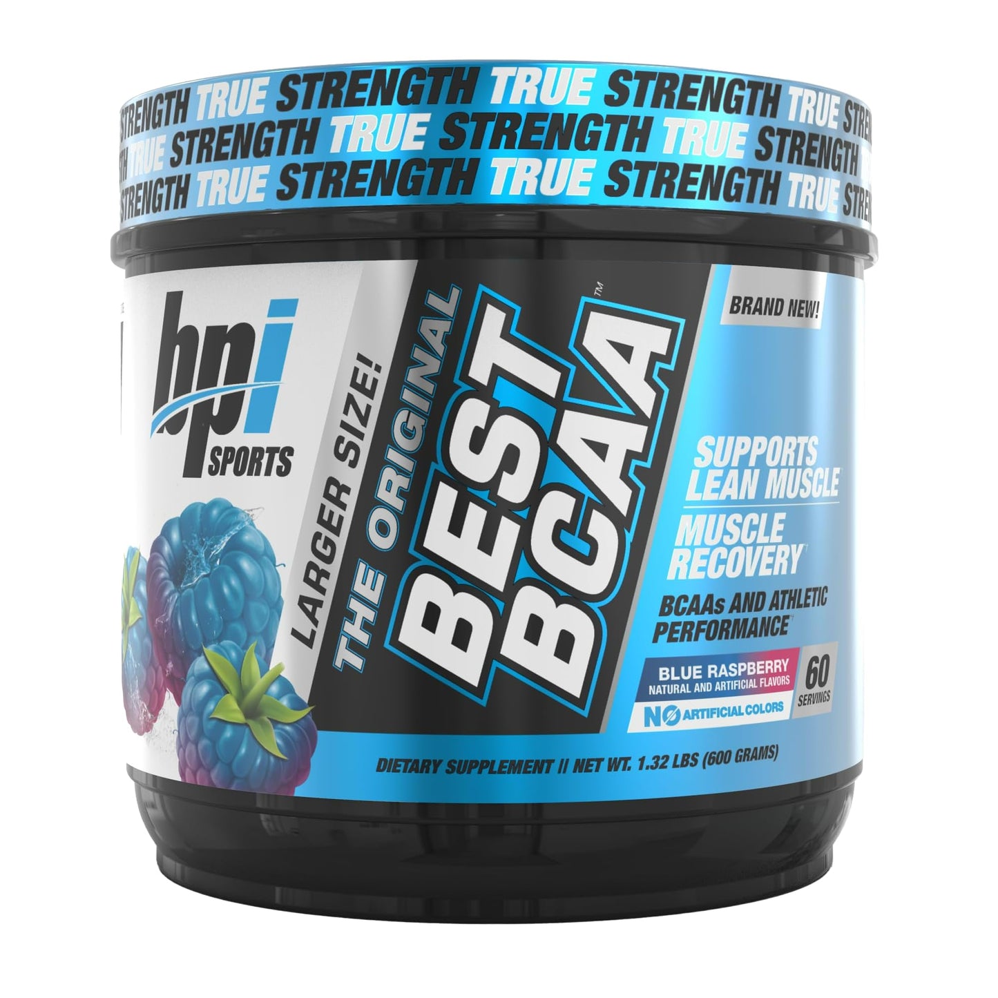 BPI Sports Best BCAA - Blue Raspberry Powder (60 Servings, 21.12 oz)