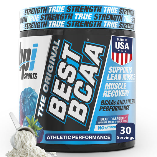BPI Sports Best BCAA Powder – Blue Raspberry, 30 Servings | Muscle Recovery & Hydration BritishVita | Premium UK Vitamins & Wellness Supplements
