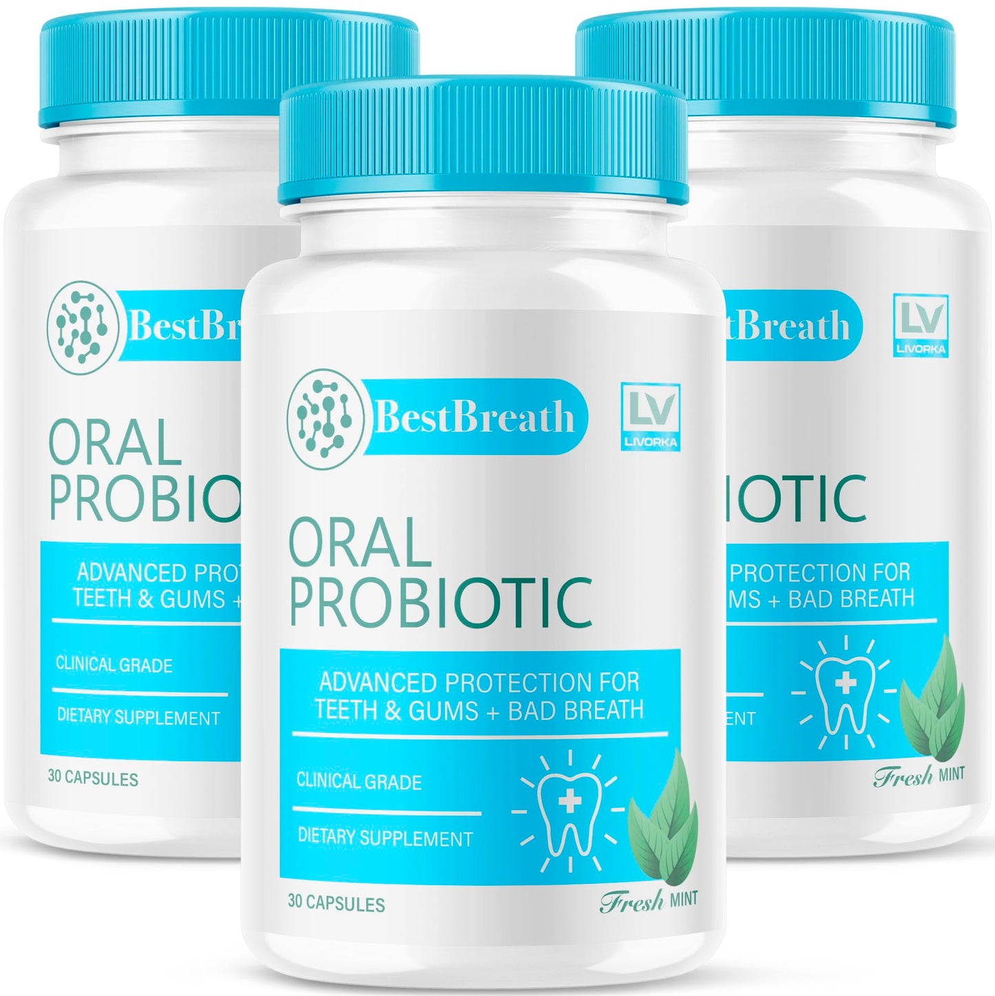 Best Breath Oral Probiotic 3 Pack – 90 Capsules (3 Months) | Bad Breath Solution