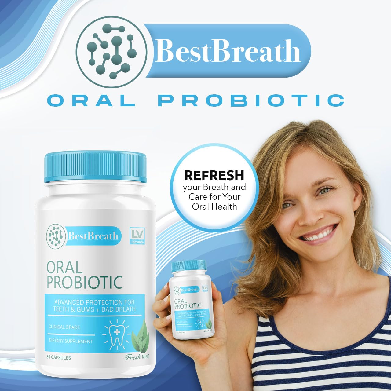 Best Breath Oral Probiotic 5 Pack – 150 Capsules (5 Months)