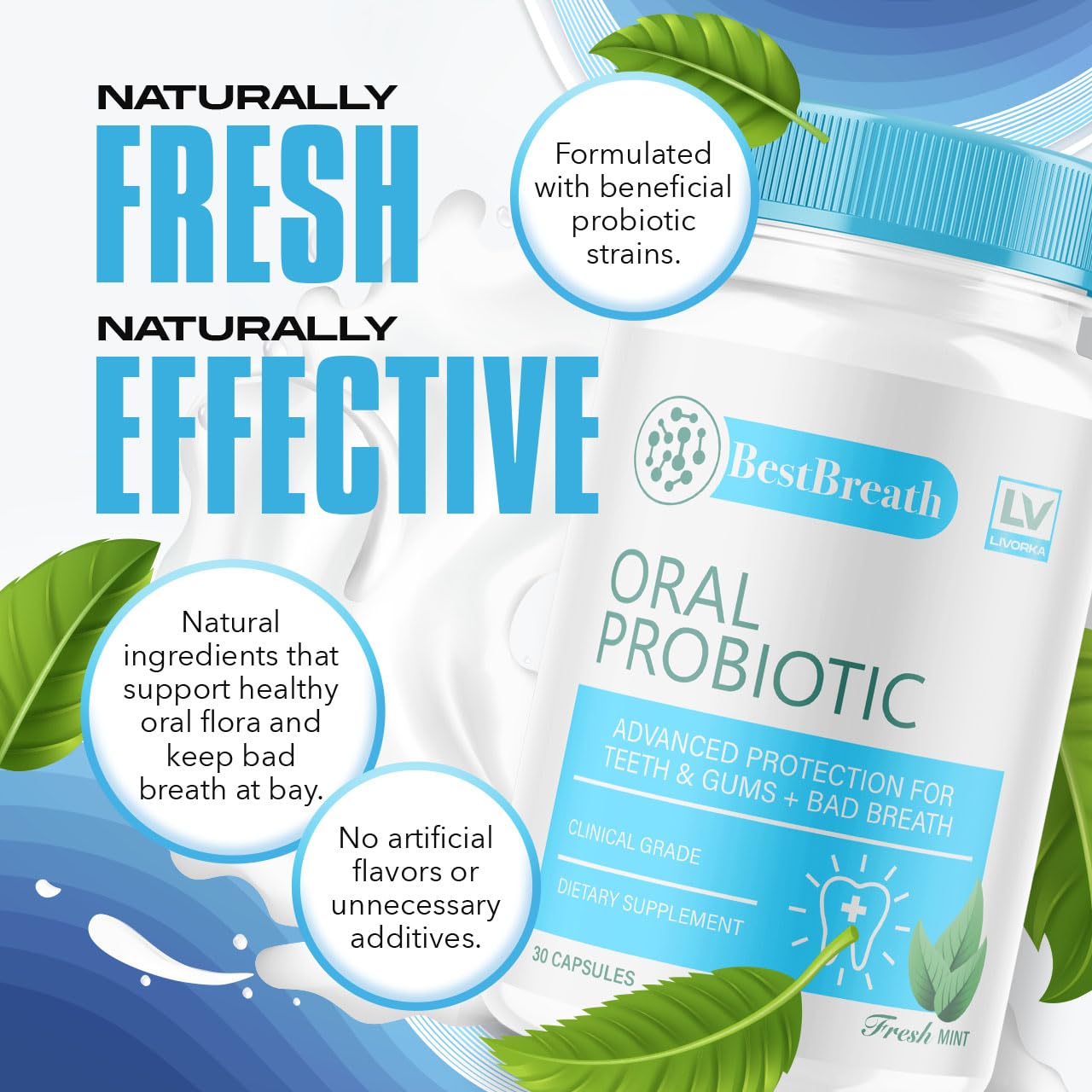 Best Breath Oral Probiotic 5 Pack – 150 Capsules (5 Months)