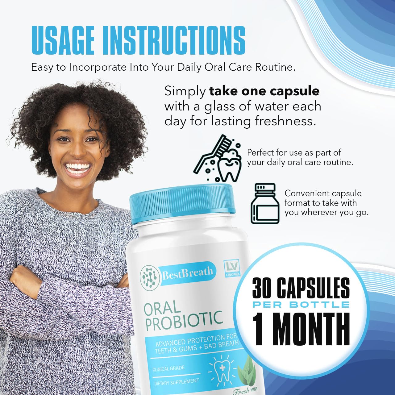 Best Breath Oral Probiotic 5 Pack – 150 Capsules (5 Months)