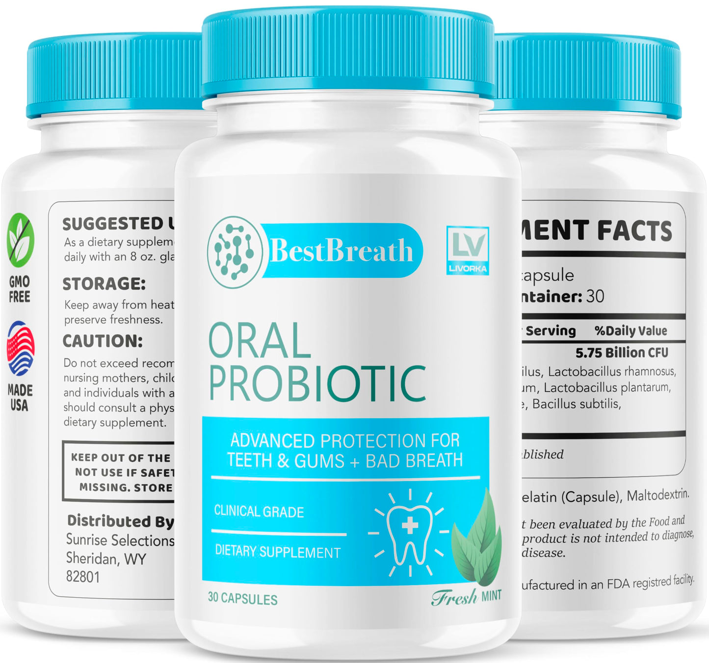 Best Breath Oral Probiotic 5 Pack – 150 Capsules (5 Months)