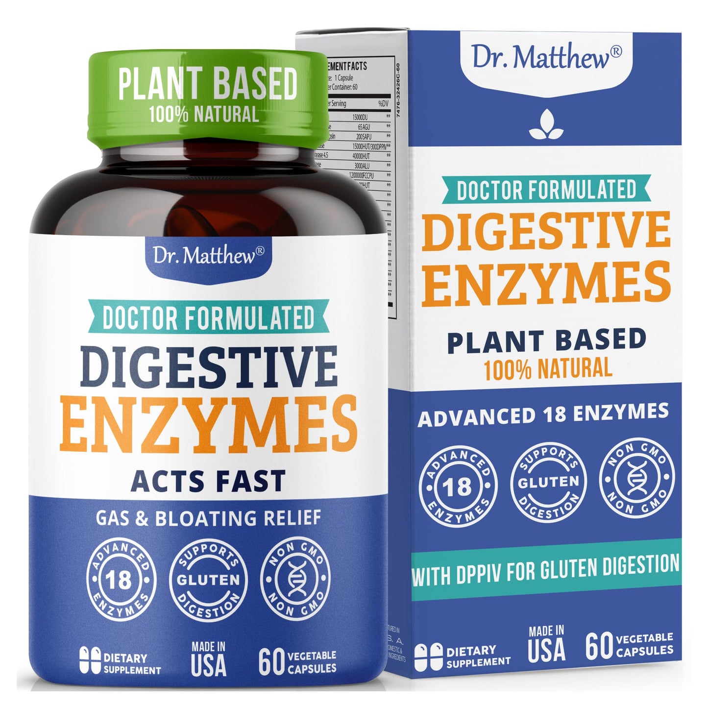 Best Digestive Enzymes for Women & Men – Lactase, Lipase, Amylase, Bromelain | Gallbladder Support